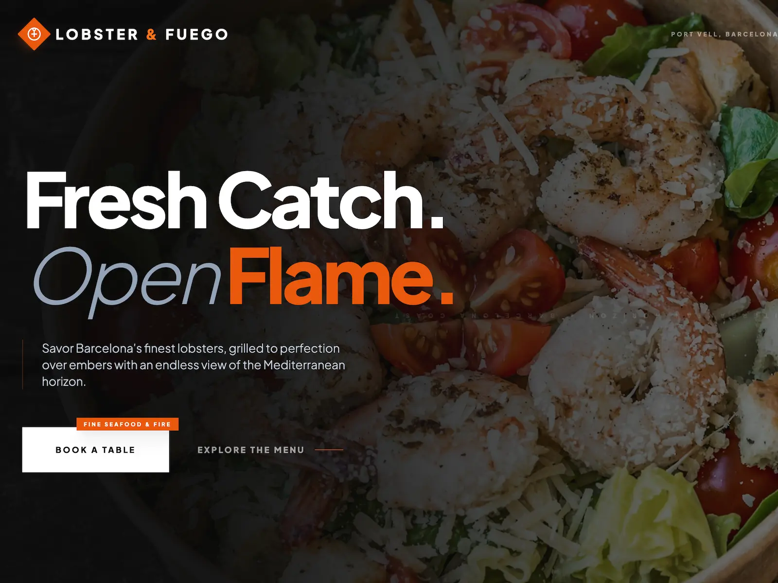 Restaurant Landing - example website built with Lumipage